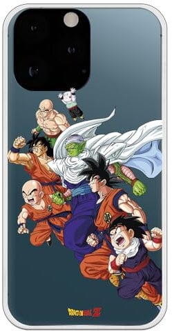 Personalaizer Official Case Compatible with iPhone 15 Pro with Dragon Ball Z Design Multi-Characters Goku Piccolo Krillin Ten Shin Han – Flexible TPU Silicone Case Transparent