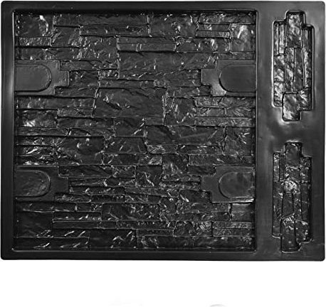 gernie 67cm Wall Mould Form, DIY Limestone Plaster Mould Concrete Mould Form ABS Reusable Concrete Paver Mould for Courtyard Garden Home Decoration, Path Paving Pattern Maker, Black