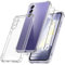 FLLAO Coque Antichoc Compatible avec Samsung Galaxy S24 5G et 2 Pièces Protection Écran en Verre Trempé, Étui de Silicone Mince Souple TPU Bumper Coins Renforcés Housse, Transparent