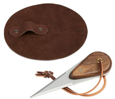 OUTSET Oyster Shucking Set, inklusive Austernmesser und Leder-Handschutz