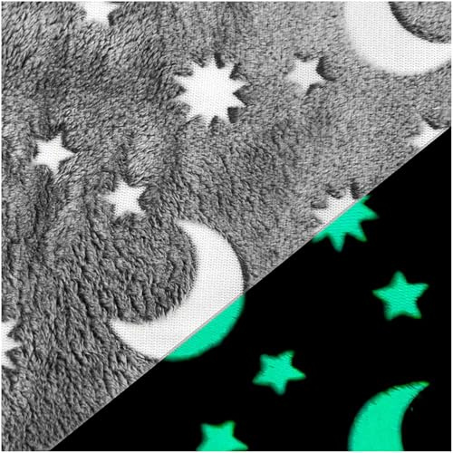 Wellness Fleece Sternenhimmel Glow in the Dark Zuschnitt ab 1x1,65m Fleece-Stoff Plüschstoff