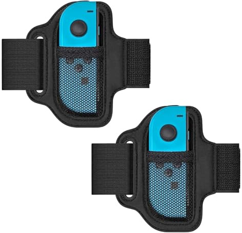 SHULLIN 2 Stück Leg Band für Switch Beingurte kompatibel mit Nintendo | Switch Beingurt für Switch Sports Strap Kompatibel Mit Switch Elastisches Leg Strap für Switch für Erwachsene(Schwarz)