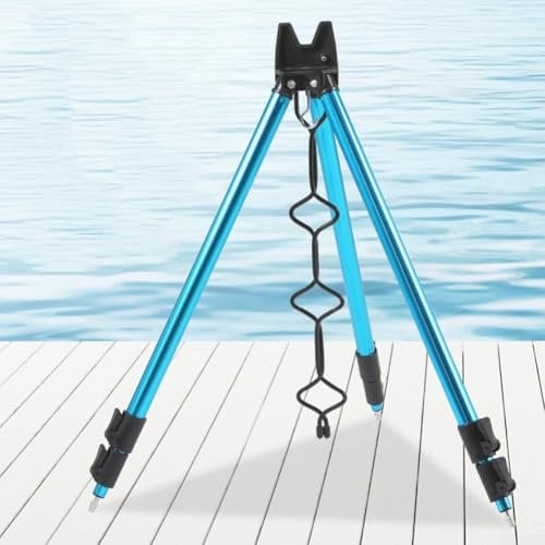 HEBEOT Fishing Rod Holder Adjustable Support Frame Telescopic Stainless Steel Tripod Fishing Rod Stand Holder For Sea & Hand Fishing Rods