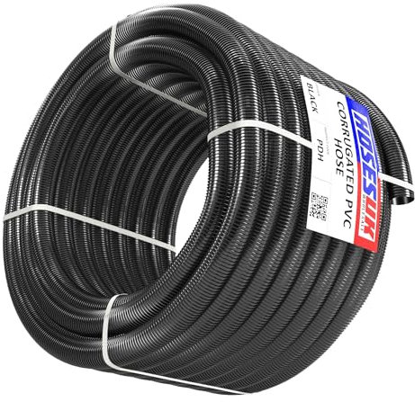 32mm - 5m Corrugated Flexible Pond Hose Garden Tube Hose Pipe Hosing for Pond Fountain Pump