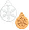 BAKERLOGY Schneeflocke Christbaumschmuck Ausstechform - Weihnachtsbaumschmuck Ausstecher, Christbaumkugel Plätzchenausstecher, Weihnachtskugeln Keksausstecher, Ideal für Fondant, Keksteig, Ton