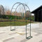 Enrejado rústico de metal verde con forma de arco de rosas para jardín, verduras y calabaza, patio, invernadero, decoración de fiesta nupcial, 180 x 220 x 30 cm