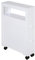HOMCOM Meuble de Rangement de Salle de Bain sur Roulette, Armoire WC Toilettes étroit, avec étagère Ouverte et 2 tiroirs, Charge 20 kg, 16 x 52 x 71,5 cm, Blanc