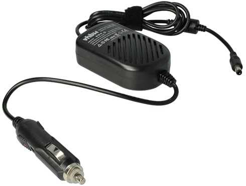 vhbw Cable de Carga para el Coche Compatible con Zebra LP 2443, LP 2844, TLP 2122, LP 2022, LP 2042, LP 2046 portátil - Cargador 12 V Negro 3,25 A