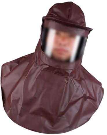 BUGUUYO Ölfeste Maske Mit Wasserdichtem Alkalibeständigem Umhang Für Kopf Und Nacken Fabrikzubehör Mit Belüftungsschlitzen Und Schlauchdesign