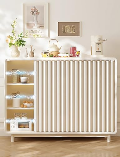 Aeovot Schrankvorhänge für Küche Kleiderschrank Badezimmer mit Magnetverschluss, Schrank-Vorhang Zum Schieben Staubdichter Vorhang für Offenes Regal Vorhang Küchenschrank Verdunkelungsvorhänge(Beige)
