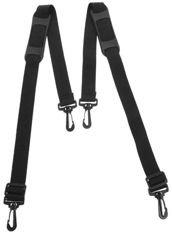 Universeller Instrumentenkoffer Tragegurt Schwarz, Verstellbar | Oxford Gewebe mit Kunststoff, Gepolsterte Schulterriemen, 1 Paar, Rucksack Form, für Musiker