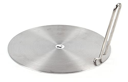 Wärmeverteilerplatte, Multifunktionale Wärmeverteilerplatte mit Griff, Induktionsherd Induktions Adapterplatte Für Induktionsherd Mit Abnehmbarer Griff 24cm Universal