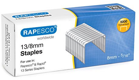 Rapesco S13080Z3 Typ 13/8 mm Verzinkte Heftklammern, 5000 Stück