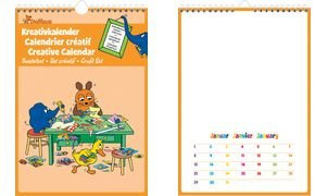 Baier & Schneider Bastelkalender Kreativkalender-Set immerwährend Die Maus, 1 Monat / 1 Seite, 1