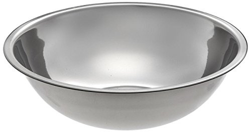 2 x Stainless Steel Deep Mixing Bowls Choose from 4 Sizes Salad,Snacks, Serving (24cm)