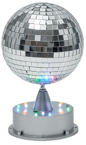 BUTLERS Spiegelkugel Glas - Disco - | Farbe Silber - ø15 x H25 cm - Disco-Spiegelball für Bar & Wohnzimmer - Retro-Dekokugel für Feiern
