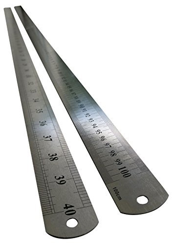 Großes Lineal, 1 m, Metall, Stahl, 101,6 cm, Maßstab, 100 cm, 1000 mm, Basteln, Schneiden mit wasserdichter Abdeckung