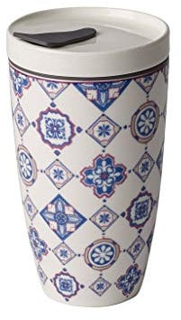 Villeroy & Boch To Go Indigo Tazza Caffè da Asporto, Porcellana, Blu (Indigo), 350 ml
