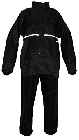 protectwear Motorradregenkombi, Regenanzug, 2-teilig, glanz-schwarz RK-RS11-XL