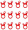 Azarxis 12 Stück Dreieck Zeltspanner, Aluminiumlegierung Zeltspanner Seilspanner Leichtgewicht für Zelt Outdoor Wandern Camping Picknick (Rot (Schneckenform) - 12 Stück)