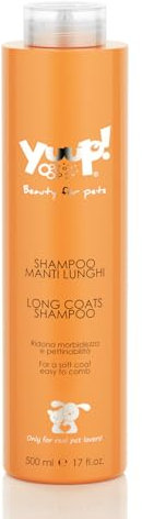 YUUP! - Shampoo per Cani e Gatti Manti Lunghi, 500 ml, specifico per i peli lunghi e che si annodano, ristruttura e rinforza