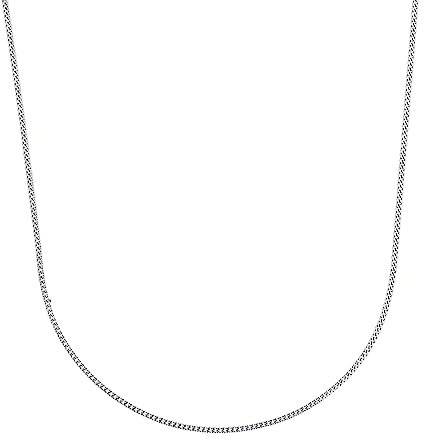 Amor Collier 925 Sterling Silber Unisex Damen Herren Halsschmuck, 50 cm, Silber, Kommt in Schmuck Geschenk Box, 9404520