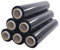Netuno 6x schwarze Stretchfolie 23my 500 mm 2,5 kg Palettenfolie schwarz Wickelfolie PE-Handstretchfolie Cast-Film Strech-Folie Packfolie Verpackungsfolie Umzugsfolie Plastikfolie Stretch Film