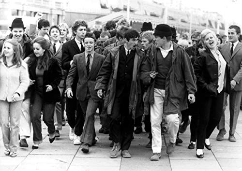 Quadrophenia Gang Mods British Drama Film Kino Star Poster Famous Black and White Scooter Bild Schlafzimmer Kunstdruck Foto Wand Dekoration Nachdruck, Semigloss Fotopapier, A4 210 x 297mm 8.3 x