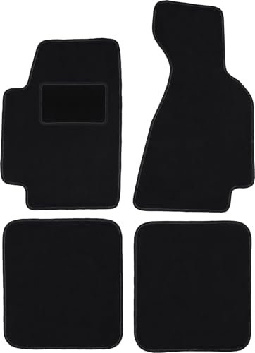 Wielganizator Automatte – Passend für Audi 80 B5 Cabrio 1994-2000 – Velours – Autozubehör - Auto Fußmatten – Fußmatte Auto – 4-teilig - schwarz