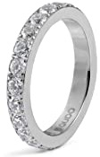 Qudo Vorsteckring ETERNITY BIG Memoryring Edelstahl silber (54 (17))