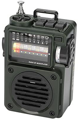 Tragbarer CD-Player Boombox, Digitaler UKW-Radio-Media-Lautsprecher mit Kabelloser Bluetooth-Unterstützung NOAA-Wettervorhersage für Zuhause und Im Freien