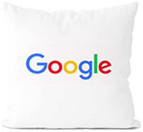 Moderne Kissenbezüge, Social Media Icons Wurfkissenbezug 45,7 x 45,7 cm für Zuhause, Sofa, Bett, Couch, Apps-Logo, dekorative Kissenbezüge (Google)