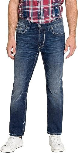 Pioneer Herren Hose 5 Pocket Stretch Denim Jeans, Dark Blue Fashion Vintage, 32W / 30L