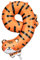 Folienballon Zahl 9 Tiger 49x76cm Orange