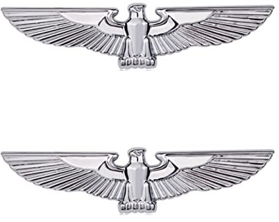 2 PCS Kreative 3D-Autoaufkleber, Metall-Adler-Abzeichen, dekorative Aufkleber, personalisierte Auto Seite Logo für Auto, LKW, Motorrad