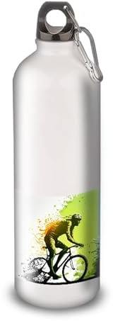 SUPER FABRIQUE Gourde/Bouteille d'eau en Aluminium - Acier Inoxydable - réutilisable 330ml à 750ml, Vélo et Cyclisme (Aluminium, Mousqueton L 750ml)