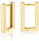 ALEXCRAFT Pendientes Rectangulares Mujer Oro 925