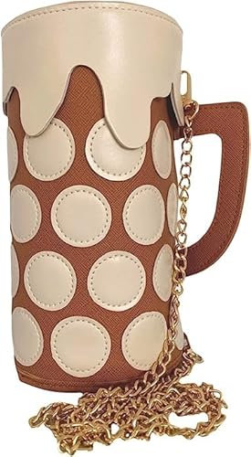 Mei Maß Designer Trachten Tasche Damen - Umhängetasche im Bierkrug Design - Oktober Umhängetasche - Dirndl-Wiesn-Tasche - Trachtenmode Accessoire - Made in Germany - vegan