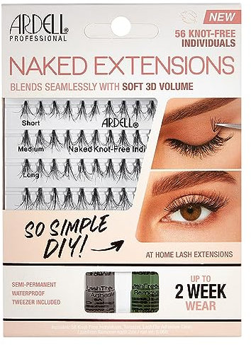 ARDELL Extension nude | Set di ciglia finte | ciglia nere | esalta il tuo sguardo | facile da indossare | curvatura liscia e finitura naturale si ottiene quel look naturale desiderato.