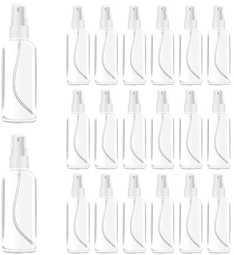 HENGBIRD Lot de 20 flacons pulvérisateurs de parfum, 30 ml, vides, transparents, en plastique portable, pour parfums, cosmétiques