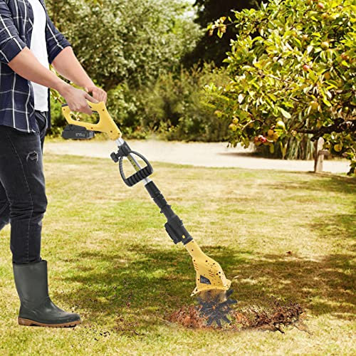 Fresa da giardino elettrica, portatile, con batteria al litio da 20 V, per la coltivazione del terreno, 2000 mAh