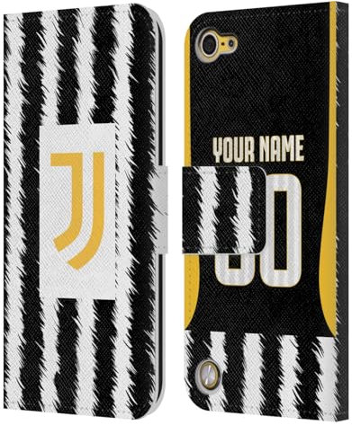 Head Case Designs Offizielle Personalisierte Individuelle Juventus Football Club Home 2023/24 Match Kit Leder Brieftaschen Handyhülle Hülle Huelle kompatibel mit Apple iPod Touch 5G 5th Gen