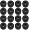 SG Store 16PCS Speaker Rubber Feet with Stainless Washer 25x15mm Round Rubber Feet for Subwoofer Speaker Road Case Furniture Feet Black