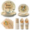 PARTY GO Assiettes jetables en carton pour décoration d'anniversaire garçon et fille, 24 invités, château, livre de magie, chapeau magique, baguette magique