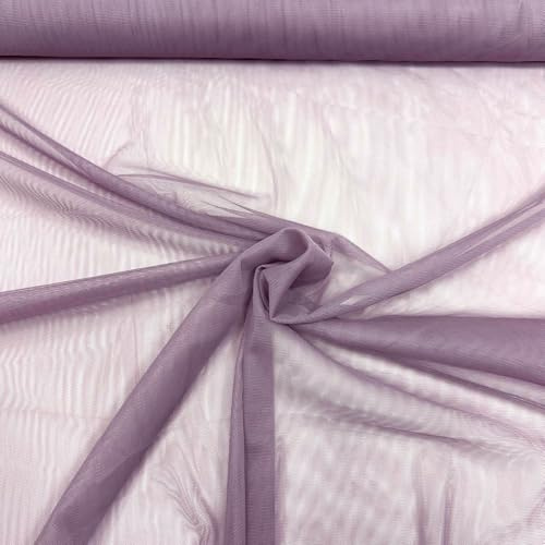 MAGAM-Stoffe Jasmin weicher Tüllstoff für Bekleidung Deko Soft Tüll Meterware (10. Mauve)