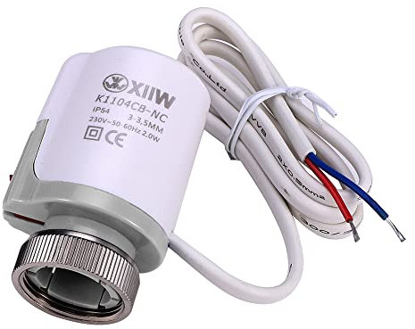 Stellmotor Fussbodenheizung 230V AC, Stellantrieb Thermot M30x1,5 NC stromlos geschlossen für Fußbodenheizung Heizkörper