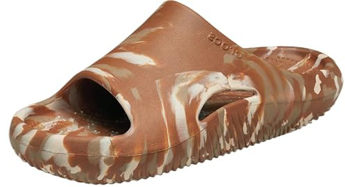 Crocs Unisex Adult Mellow Recovery Slides, Marbled Cognac, 10 UK Men / 12 UK Women