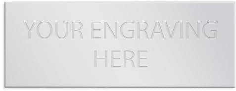 TROPHIESPLUSMEDALS Silver Engraving Plate Square Cut - (67 x 25MM)