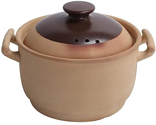 Clay Pot for Cooking & Serving with Lid,Non Stick for All Stoves Except Induction Cooker(2.5L)