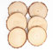 Holzscheiben ohne Loch, 6er Set, Holz Log Scheiben 18-20 cm, Unbehandeltes Baumscheiben Groß, Natürliche Runde Holzkreise für DIY Basteln Hochzeit Weihnachten Dekoration